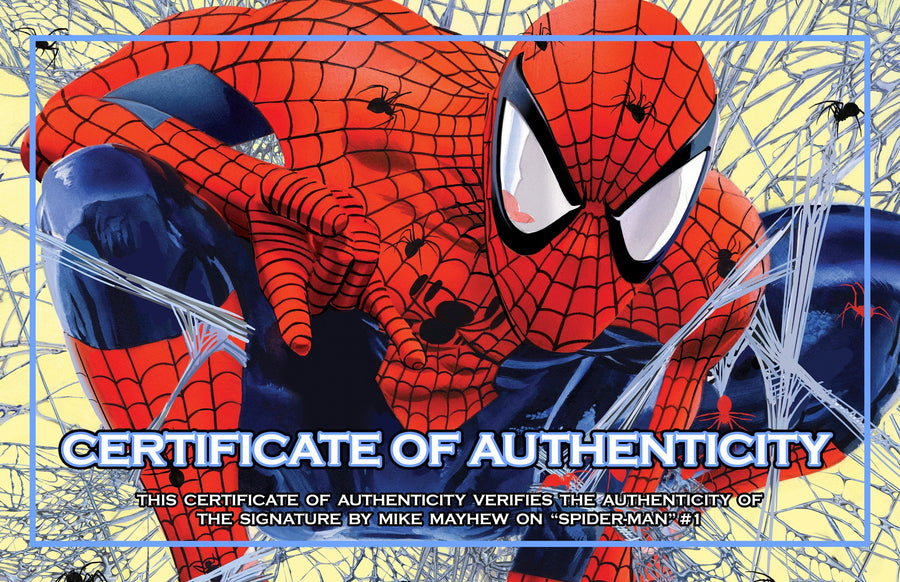 SPIDER-MAN #1 (2022) Mike Mayhew Studio Variant Cover A Trade Dress and Cover B Virgin Full Duo Signed with COA