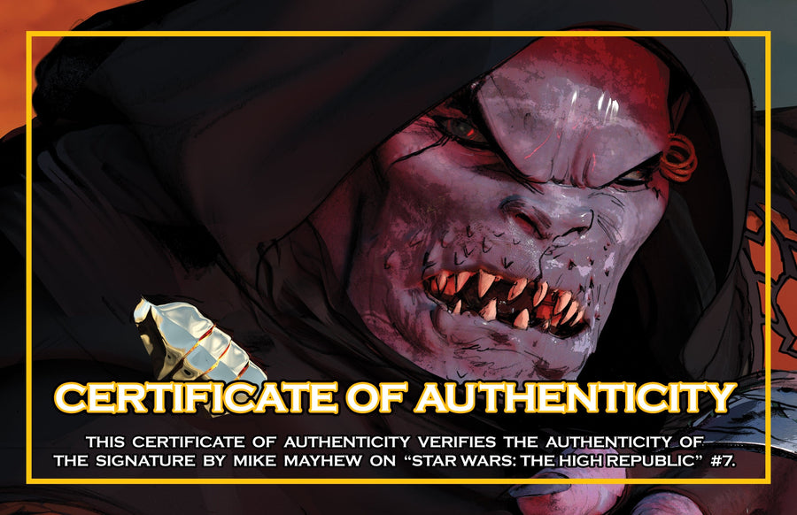 STAR WARS: THE HIGH REPUBLIC #7 Mike Mayhew Studio Variant Cover B Virgin Signed with COA