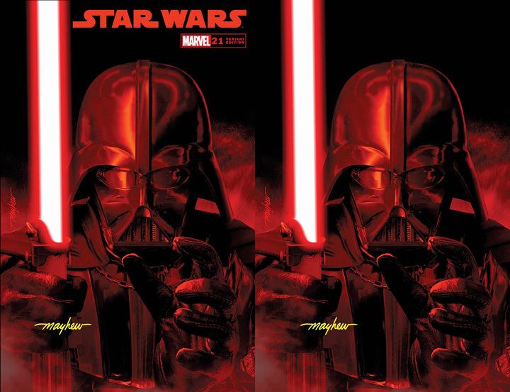 STAR WARS #21 Mike Mayhew Studio Variant Set of Cover A and Virgin Cover B Signed with COA
