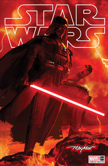 STAR WARS #25/100 Mike Mayhew Studio Variant Cover A Saber Glow Signed with COA