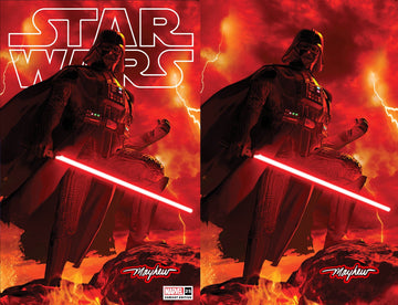 STAR WARS #25/100 Mike Mayhew Studio Variant Set of Cover A and Virgin Cover B Saber Glow Signed with COA