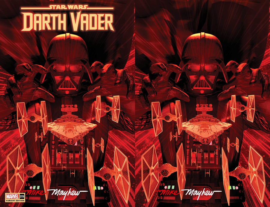 STAR WARS: DARTH VADER #25 Mike Mayhew Studio Variant Cover A and Virgin Cover B Full Duo Signed with COA