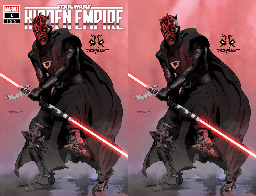 STAR WARS: HIDDEN EMPIRE #1 Mike Mayhew Studio Variant Cover A Trade Dress and Cover B Virgin Darth Maul Sig with COA