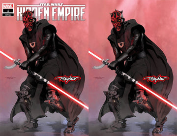 STAR WARS: HIDDEN EMPIRE #1 Mike Mayhew Studio Variant Cover A Trade Dress and Cover B Virgin Saber Glow Sig with COA