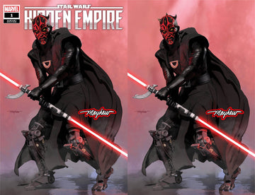 STAR WARS: HIDDEN EMPIRE #1 Mike Mayhew Studio Variant Cover A Trade Dress and Cover B Virgin Saber Glow Sig with COA