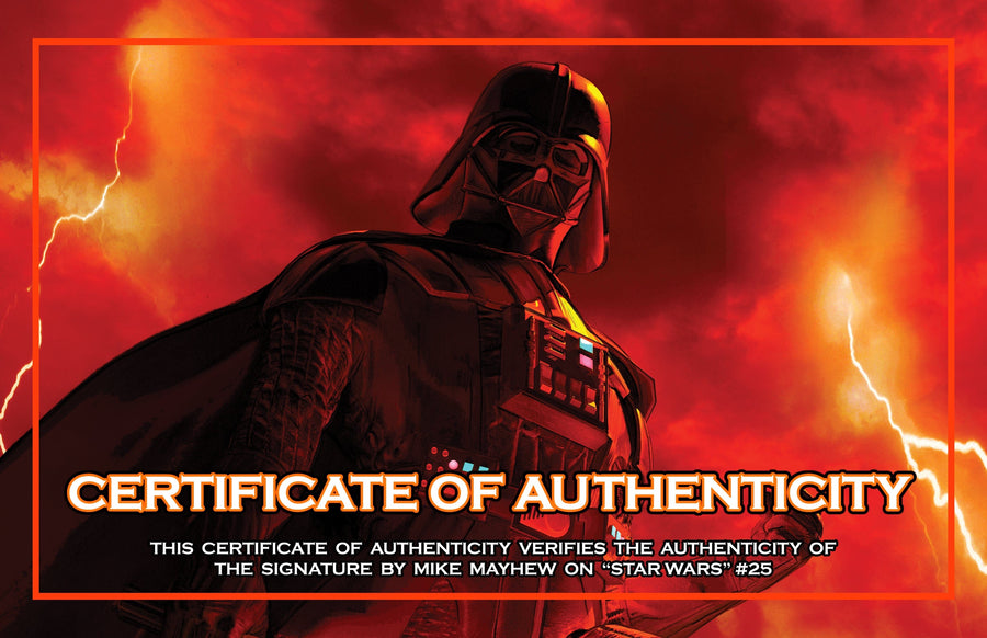 STAR WARS #25/100 Mike Mayhew Studio Variant Set of Cover A and Virgin Cover B Saber Glow Signed with COA