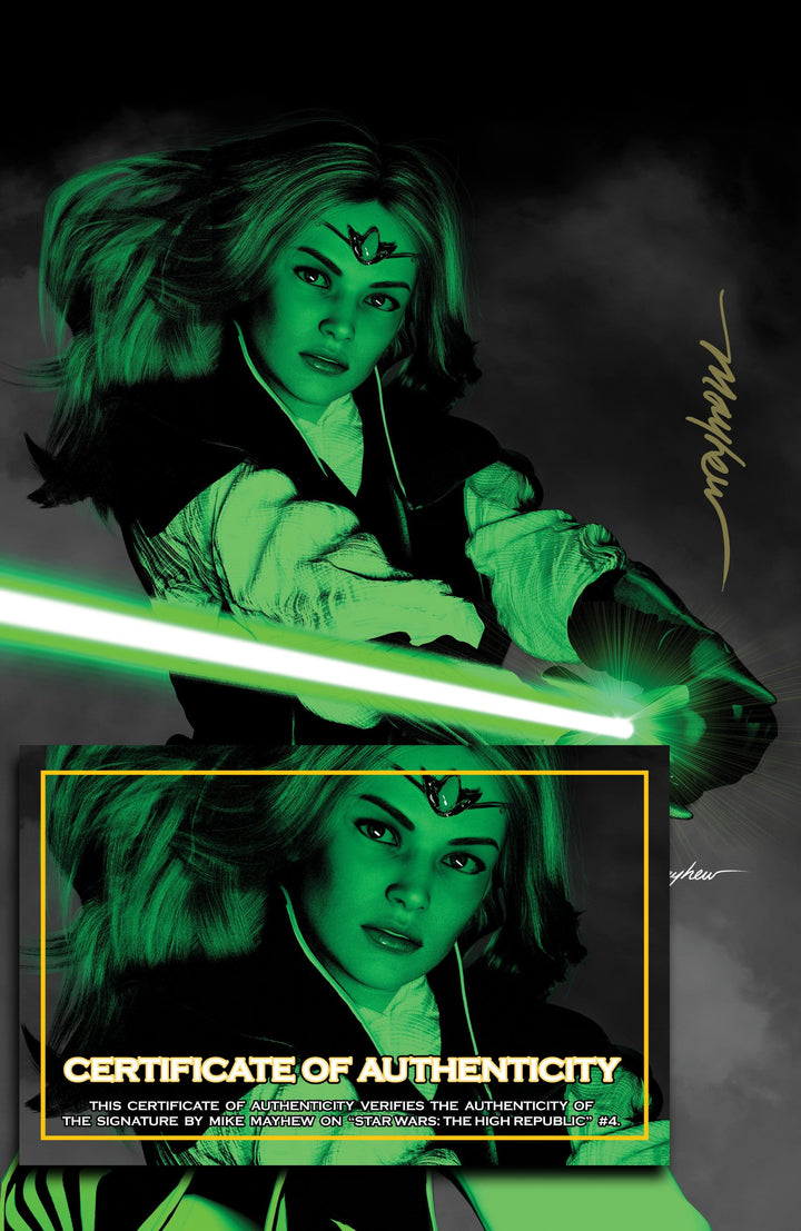 STAR WARS: THE HIGH REPUBLIC #4 Mike Mayhew Studio Variant "SHADOW"Cover C Signed with COA