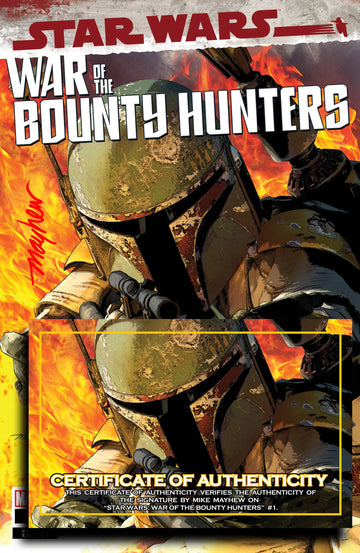 STAR WARS: WAR OF THE BOUNTY HUNTERS #1 Mike Mayhew Studio Variant Cover Trade Dress Signed with COA