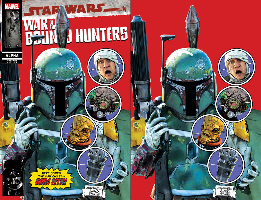 STAR WARS: WAR OF THE BOUNTY HUNTERS ALPHA #1 MIKE MAYHEW STUDIO VARIANT COVER TRADE DRESS AND VIRGIN SET RAW