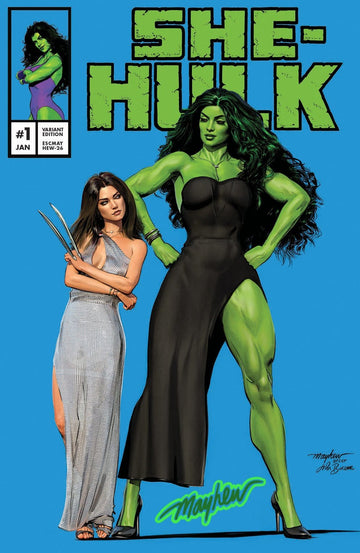 SHE-HULK #1 Mike Mayhew Studio Variant Cover Trade Dress Gamma-Glow Signed with COA