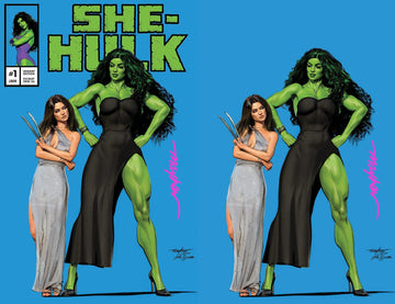 SHE-HULK #1 Mike Mayhew Studio Variant Cover Set of Trade Dress and Virgin Signed with COA