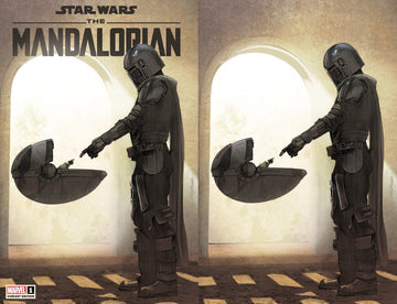 STAR WARS: THE MANDALORIAN #1 Mike Mayhew Studio Variant Set of Cover A and Virgin Cover B Raw