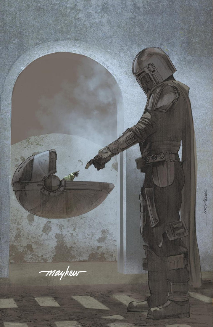 STAR WARS: THE MANDALORIAN #1 Mike Mayhew Studio Variant Cover C "Moonlight" New York Comic Con Exclusive Signed with COA