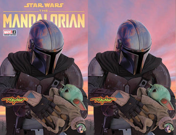 STAR WARS: THE MANDALORIAN #2 Mike Mayhew Studio Variant Cover A and Virgin Cover B Saber Glow Sig with COA