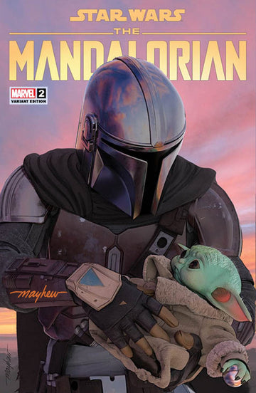STAR WARS: THE MANDALORIAN #2 Mike Mayhew Studio Variant Cover A Signed with COA