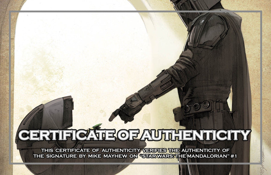 STAR WARS: THE MANDALORIAN #1 Mike Mayhew Studio Variant Set of Cover A and Virgin Cover B Signed with COA