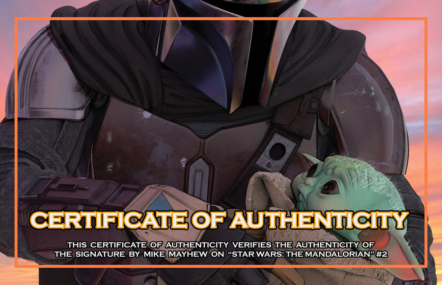 STAR WARS: THE MANDALORIAN #2 Mike Mayhew Studio Variant Cover A Full Duo Signed with COA