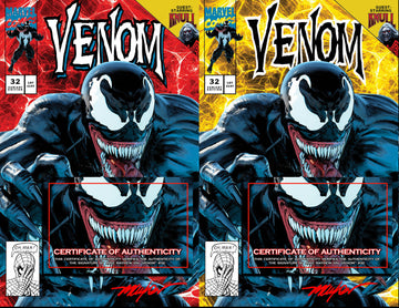 VENOM #32 Mike Mayhew Studio Variant Cover A and Cover B Set Signed with COA