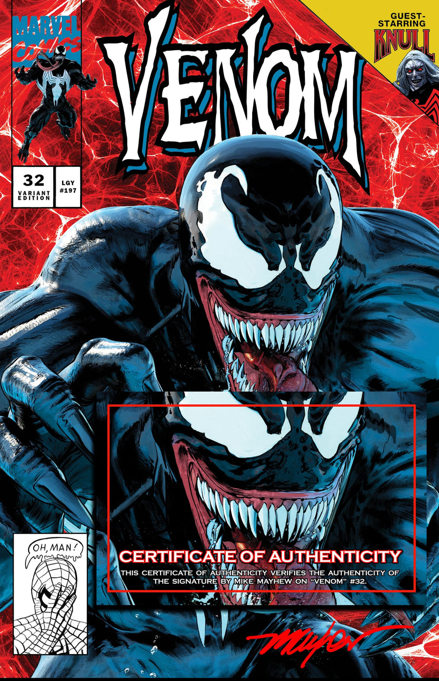 VENOM #32 Mike Mayhew Studio Variant Cover A Signed with COA