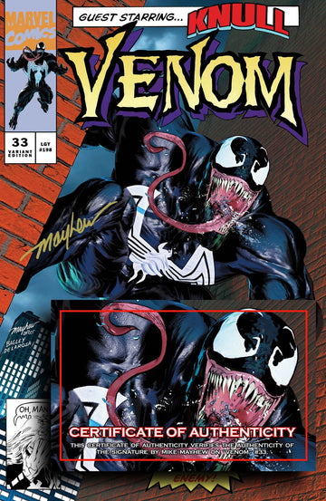 VENOM #33 Mike Mayhew Studio Variant Cover A Trade Dress Signed with COA