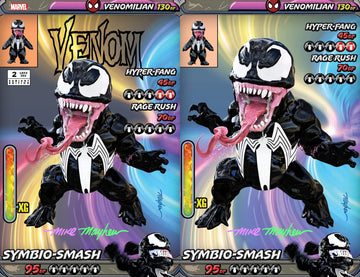 VENOM #2 Mike Mayhew Studio Variant  Set of Cover A Trade Dress and Cover B Virgin Full Duo-Tone Signed with COAs