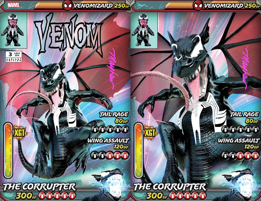 VENOM #3 Mike Mayhew Studio Variant Set of Cover A Trade Dress and Cover B Virgin Signed with COA