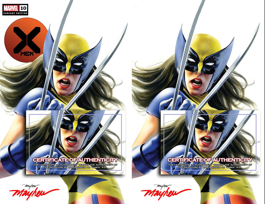 X-MEN #10 X-23 Variant Trade Dress Cover A Virgin Cover B Set Signed with COA
