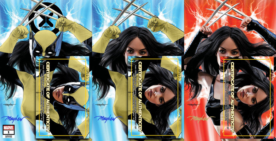 X-MEN #1 MIKE MAYHEW STUDIO VARIANT Set of COVER A Trade Dress, COVER B 