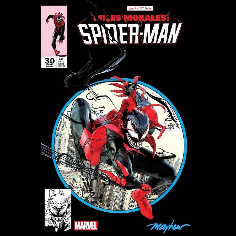 MILES MORALES SPIDER-MAN #30 MIKE MAYHEW STUDIO VARIANT COVER C TRADE DRESS SIGNED WITH COA