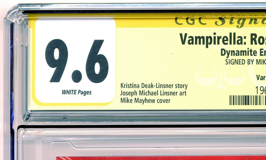 VAMPIRELLA: ROSES FOR THE DEAD #1 Mike Mayhew Variant B CGC Signature Series 9.6